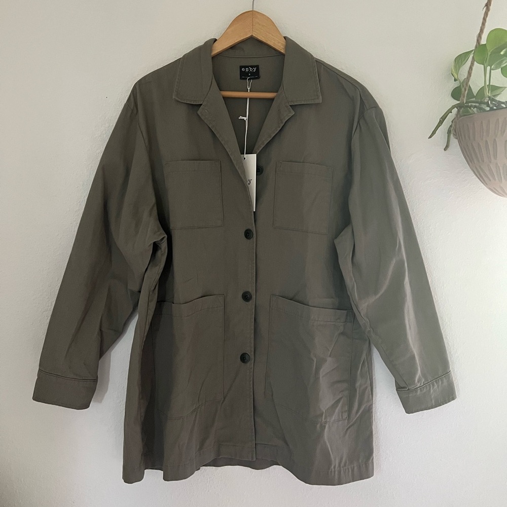 NWT esby apparel sammie jacket olive twill size M